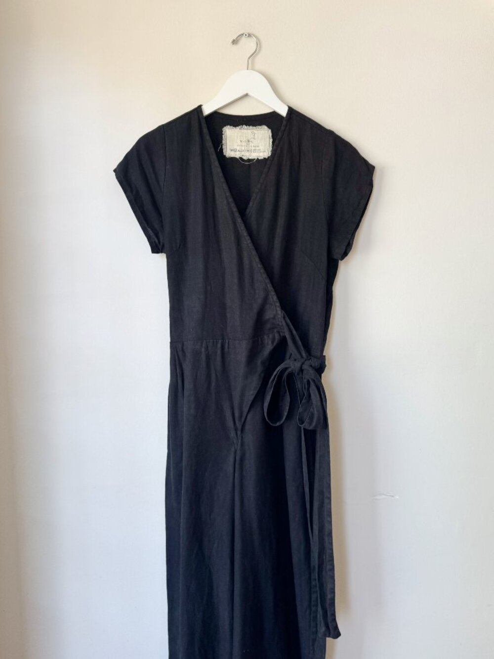 notPERFECTLINEN Black Linen Wide Leg Jumpsuit